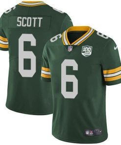 Nike Green Bay Packers #6 JK Scott Green Team Color Men's 100th Season Stitched NFL Vapor Untouchable Limited Jersey Men's