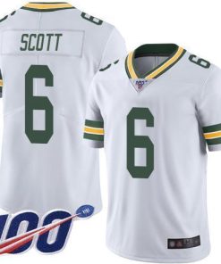 Nike Green Bay Packers #6 JK Scott White Men's Stitched NFL 100th Season Vapor Limited Jersey Men's