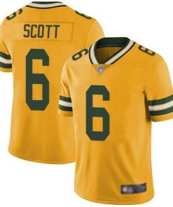 Nike Green Bay Packers #6 JK Scott Yellow Men's Stitched NFL Limited Rush Jersey Men's