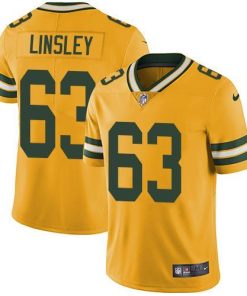 Nike Green Bay Packers #63 Corey Linsley Yellow Men's Stitched NFL Limited Rush Jersey Men's