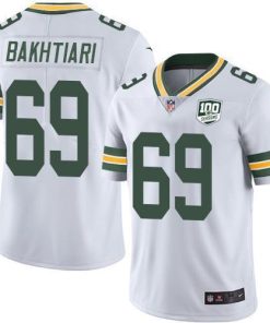Nike Green Bay Packers #69 David Bakhtiari White Men's 100th Season Stitched NFL Vapor Untouchable Limited Jersey Men's