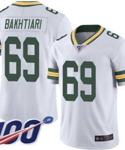 Nike Green Bay Packers #69 David Bakhtiari White Men's Stitched NFL 100th Season Vapor Limited Jersey Men's