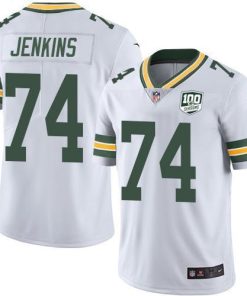 Nike Green Bay Packers #74 Elgton Jenkins White Men's 100th Season Stitched NFL Vapor Untouchable Limited Jersey Men's