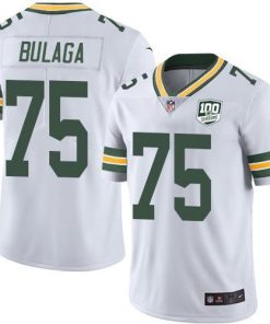 Nike Green Bay Packers #75 Bryan Bulaga White Men's 100th Season Stitched NFL Vapor Untouchable Limited Jersey Men's