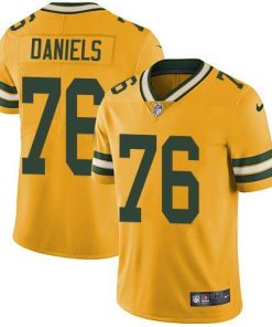 Nike Green Bay Packers #76 Mike Daniels Yellow Men's Stitched NFL Limited Rush Jersey Men's