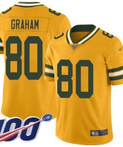 Nike Green Bay Packers #80 Jimmy Graham Gold Men's Stitched NFL Limited Inverted Legend 100th Season Jersey Men's