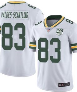 Nike Green Bay Packers #83 Marquez Valdes-Scantling White Men's 100th Season Stitched NFL Vapor Untouchable Limited Jersey Men's