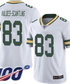 Nike Green Bay Packers #83 Marquez Valdes-Scantling White Men's Stitched NFL 100th Season Vapor Limited Jersey Men's