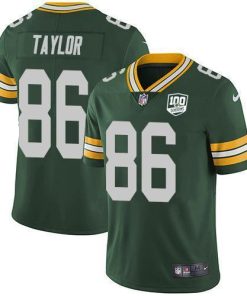 Nike Green Bay Packers #86 Malik Taylor Green Team Color Men's 100th Season Stitched NFL Vapor Untouchable Limited Jersey Men's