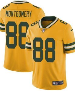 Nike Green Bay Packers #88 Ty Montgomery Yellow Men's Stitched NFL Limited Rush Jersey Men's