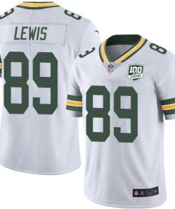 Nike Green Bay Packers #89 Marcedes Lewis White Men's 100th Season Stitched NFL Vapor Untouchable Limited Jersey Men's
