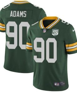 Nike Green Bay Packers #90 Montravius Adams Green Team Color Men's 100th Season Stitched NFL Vapor Untouchable Limited Jersey Men's