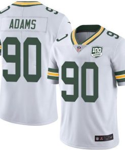 Nike Green Bay Packers #90 Montravius Adams White Men's 100th Season Stitched NFL Vapor Untouchable Limited Jersey Men's