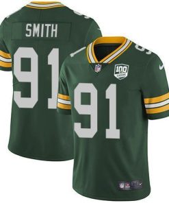 Nike Green Bay Packers #91 Preston Smith Green Team Color Men's 100th Season Stitched NFL Vapor Untouchable Limited Jersey Men's