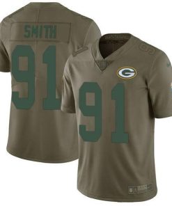 Nike Green Bay Packers #91 Preston Smith Olive Men's Stitched NFL Limited 2017 Salute To Service Jersey Men's