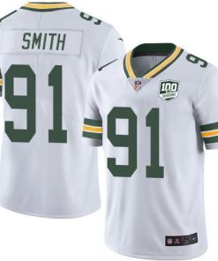 Nike Green Bay Packers #91 Preston Smith White Men's 100th Season Stitched NFL Vapor Untouchable Limited Jersey Men's