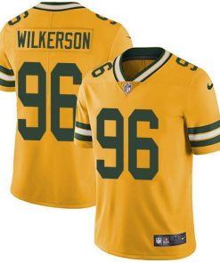 Nike Green Bay Packers #96 Muhammad Wilkerson Yellow Men's Stitched NFL Limited Rush Jersey Men's
