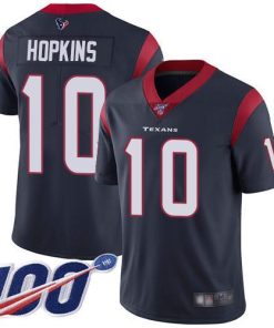 Nike Houston Texans #10 DeAndre Hopkins Navy Blue Team Color Men's Stitched NFL 100th Season Vapor Limited Jersey Men's