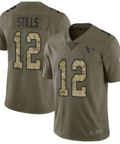 Nike Houston Texans #12 Kenny Stills Olive/Camo Men's Stitched NFL Limited 2017 Salute To Service Jersey Men's
