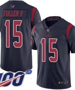 Nike Houston Texans #15 Will Fuller V Navy Blue Men's Stitched NFL Limited Rush 100th Season Jersey Men's