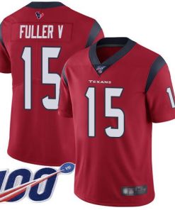 Nike Houston Texans #15 Will Fuller V Red Alternate Men's Stitched NFL 100th Season Vapor Limited Jersey Men's