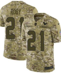 Nike Houston Texans #21 Bradley Roby Camo Men's Stitched NFL Limited 2018 Salute To Service Jersey Men's