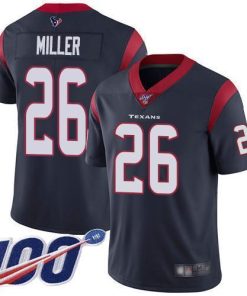Nike Houston Texans #26 Lamar Miller Navy Blue Team Color Men's Stitched NFL 100th Season Vapor Limited Jersey Men's