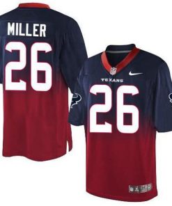 Nike Houston Texans #26 Lamar Miller Navy Blue/Red Men's Stitched NFL Elite Fadeaway Fashion Jersey Men's