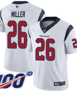 Nike Houston Texans #26 Lamar Miller White Men's Stitched NFL 100th Season Vapor Limited Jersey Men's