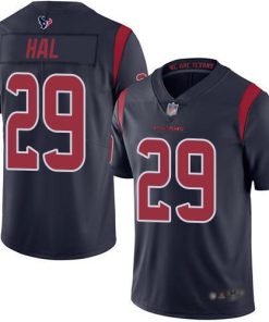 Nike Houston Texans #29 Andre Hal Navy Blue Men's Stitched NFL Limited Rush Jersey Men's