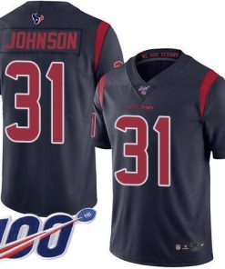 Nike Houston Texans #31 David Johnson Navy Blue Men's Stitched NFL Limited Rush 100th Season Jersey Men's