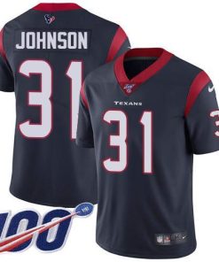Nike Houston Texans #31 David Johnson Navy Blue Team Color Men's Stitched NFL 100th Season Vapor Untouchable Limited Jersey Men's