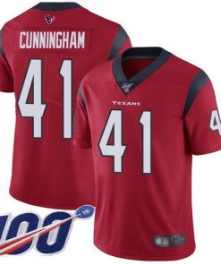 Nike Houston Texans #41 Zach Cunningham Red Alternate Men's Stitched NFL 100th Season Vapor Limited Jersey Men's
