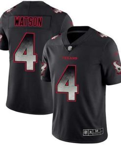 Nike Houston Texans #4 Deshaun Watson Black Men's Stitched NFL Vapor Untouchable Limited Smoke Fashion Jersey Men's