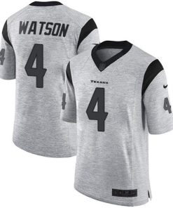 Nike Houston Texans #4 Deshaun Watson Gray Men's Stitched NFL Limited Gridiron Gray II Jersey Men's
