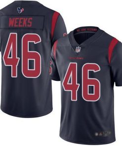 Nike Houston Texans #46 Jon Weeks Navy Blue Men's Stitched NFL Limited Rush Jersey Men's