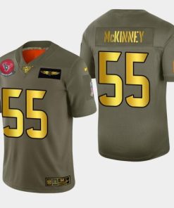 Nike Houston Texans #55 Benardrick McKinney Men's Olive Gold 2019 Salute to Service NFL 100 Limited Jersey Men's