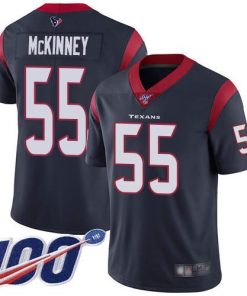 Nike Houston Texans #55 Benardrick McKinney Navy Blue Team Color Men's Stitched NFL 100th Season Vapor Limited Jersey Men's