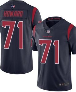 Nike Houston Texans #71 Tytus Howard Navy Blue Men's Stitched NFL Limited Rush Jersey Men's