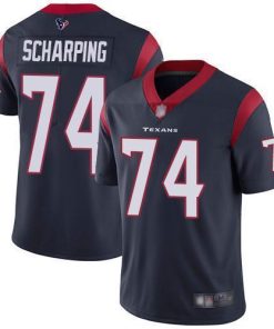 Nike Houston Texans #74 Max Scharping Navy Blue Team Color Men's Stitched NFL Vapor Untouchable Limited Jersey Men's