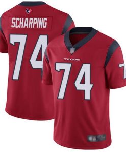 Nike Houston Texans #74 Max Scharping Red Alternate Men's Stitched NFL Vapor Untouchable Limited Jersey Men's