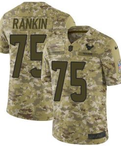 Nike Houston Texans #75 Martinas Rankin Camo Men's Stitched NFL Limited 2018 Salute To Service Jersey Men's