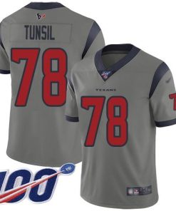 Nike Houston Texans #78 Laremy Tunsil Gray Men's Stitched NFL Limited Inverted Legend 100th Season Jersey Men's
