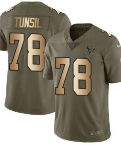 Nike Houston Texans #78 Laremy Tunsil Olive/Gold Men's Stitched NFL Limited 2017 Salute To Service Jersey Men's