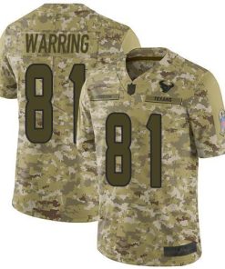 Nike Houston Texans #81 Kahale Warring Camo Men's Stitched NFL Limited 2018 Salute To Service Jersey Men's