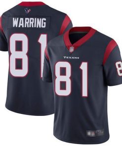 Nike Houston Texans #81 Kahale Warring Navy Blue Team Color Men's Stitched NFL Vapor Untouchable Limited Jersey Men's