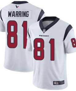 Nike Houston Texans #81 Kahale Warring White Men's Stitched NFL Vapor Untouchable Limited Jersey Men's