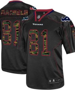Nike Houston Texans #81 Owen Daniels Black Men's Stitched NFL Elite Camo Fashion Jersey Men's
