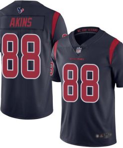 Nike Houston Texans #88 Jordan Akins Navy Blue Men's Stitched NFL Limited Rush Jersey Men's