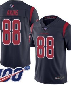 Nike Houston Texans #88 Jordan Akins Navy Blue Men's Stitched NFL Limited Rush 100th Season Jersey Men's